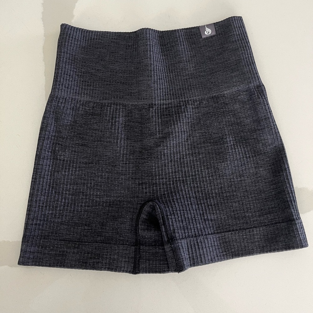 Ryderwear Rib Seamless Shorts- Black Marl